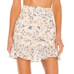 NWT Lovers + Friends | Jill Mini Eyelet Skirt in Peach Ditsy Floral | Size Small